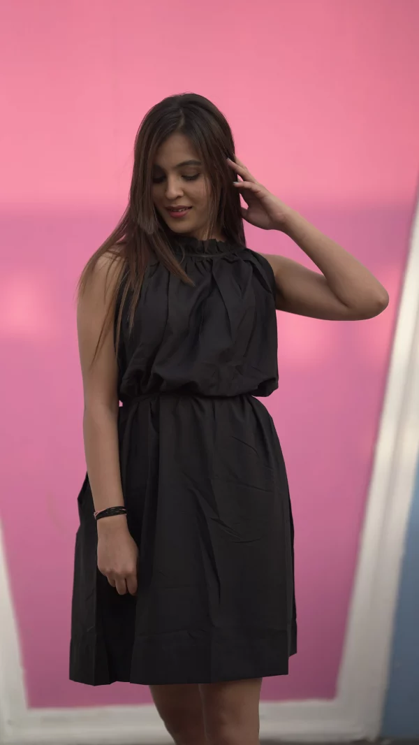 Black Solid MiniDress - Image 2
